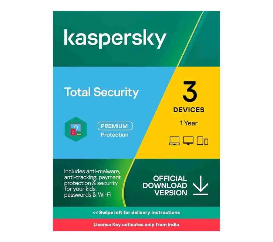 Kaspersky Total Security Antivirus - 1 User 3 Years
